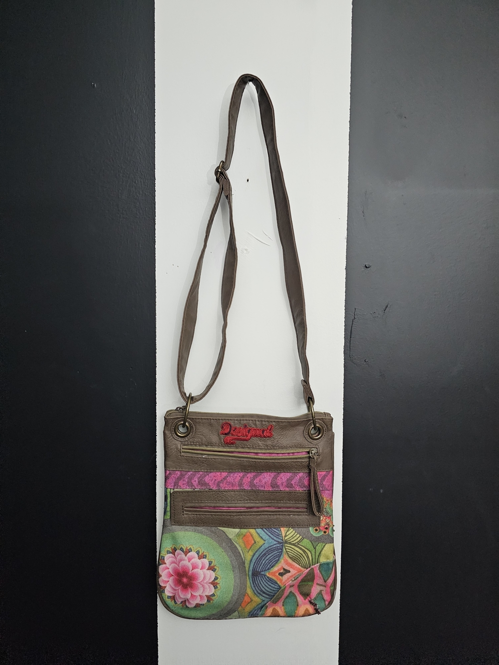 Desigual Brown Multicolor Crossbody Bag